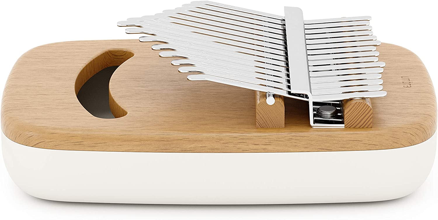 White and Natural Beechwood Kalimba Thumb Piano