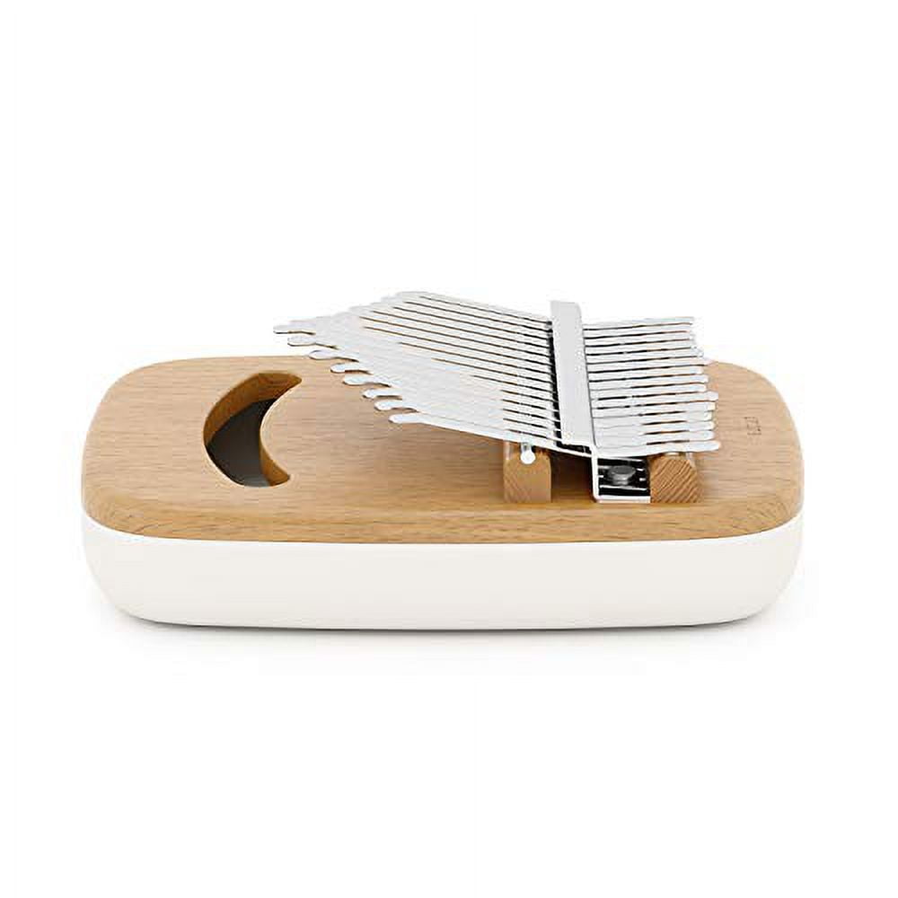 White and Natural Beechwood Kalimba Thumb Piano