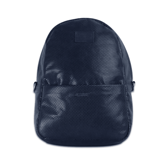 STRUTT Unisex Blue Faux Leather 15 Ltr Backpack - Laptop Backpack/Messenger Bag/ Daily Use Backpack