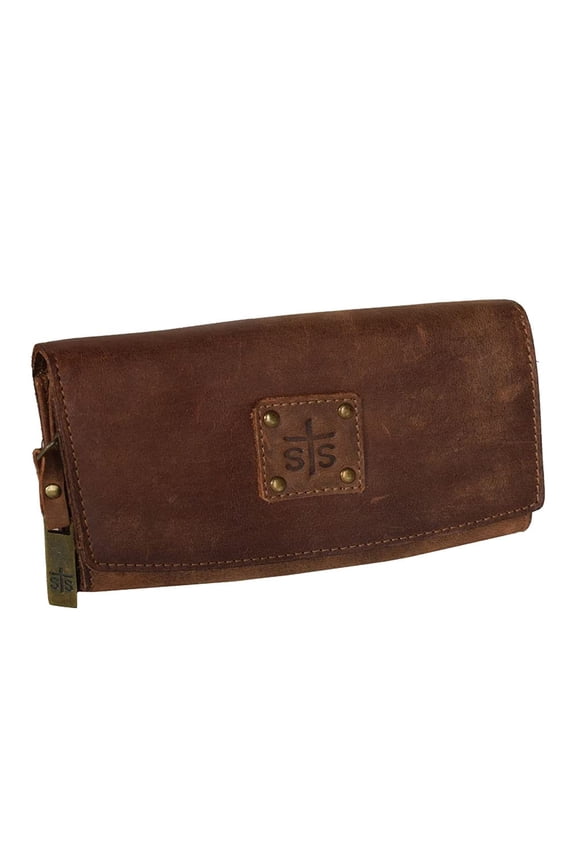 Women's Leather The Baroness Tri-fold Wallet, Lightweight,Brown, One Size Y101