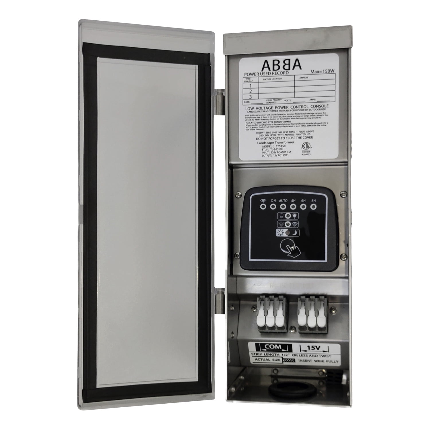STS150 150W Digital 15V Low Voltage Transformer with Photocell & Timer IP65