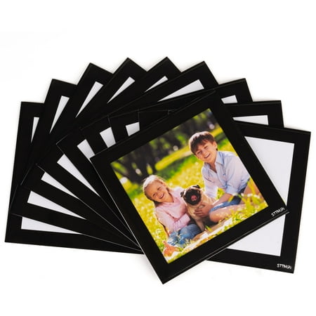 STTMGN 4 in x 4 in Black Magnetic Picture Frame 10 Pack