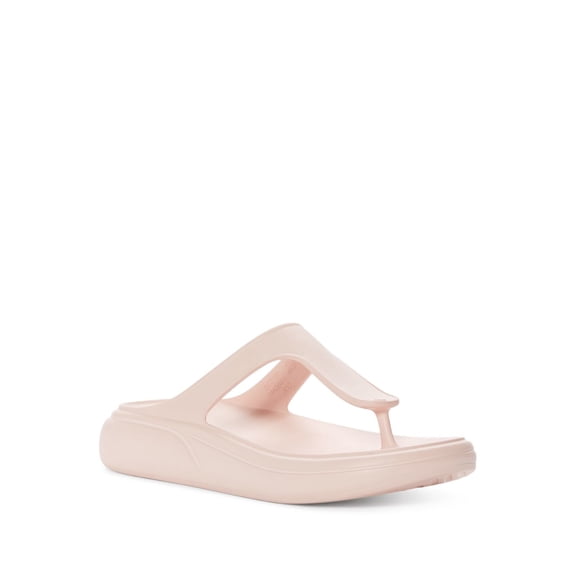 STUART WEITZMAN Womens Pink Comfort Stuflex Round Toe Wedge Slip On Thong Sandals Shoes 8 M