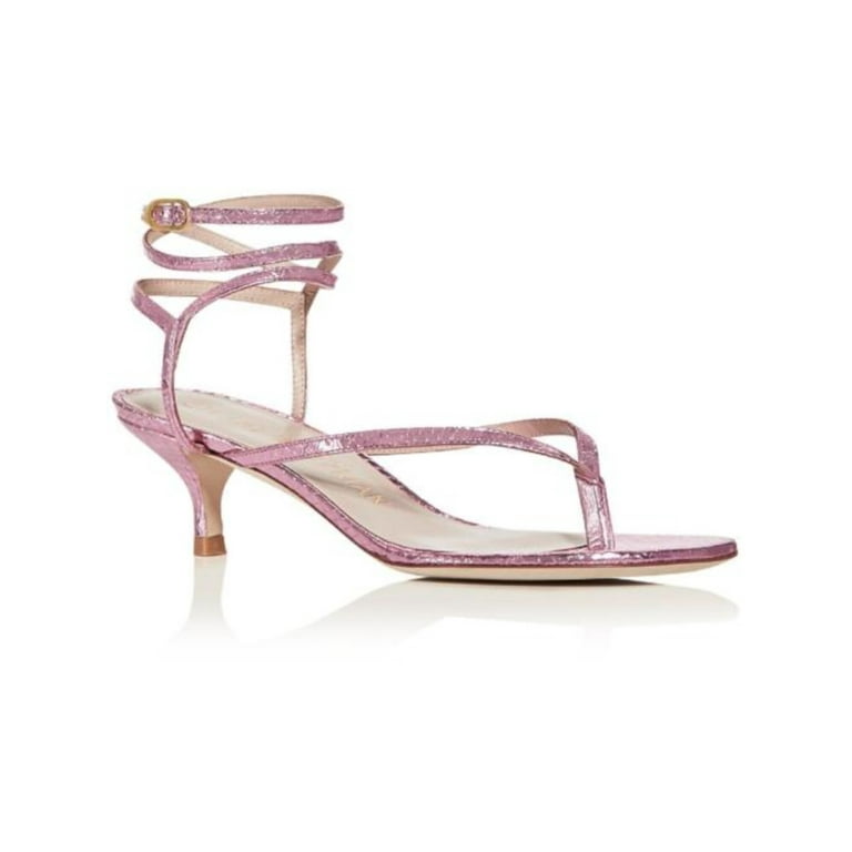 STUART WEITZMAN Womens Pink Scaled Ankle Strap Jimena Round Toe