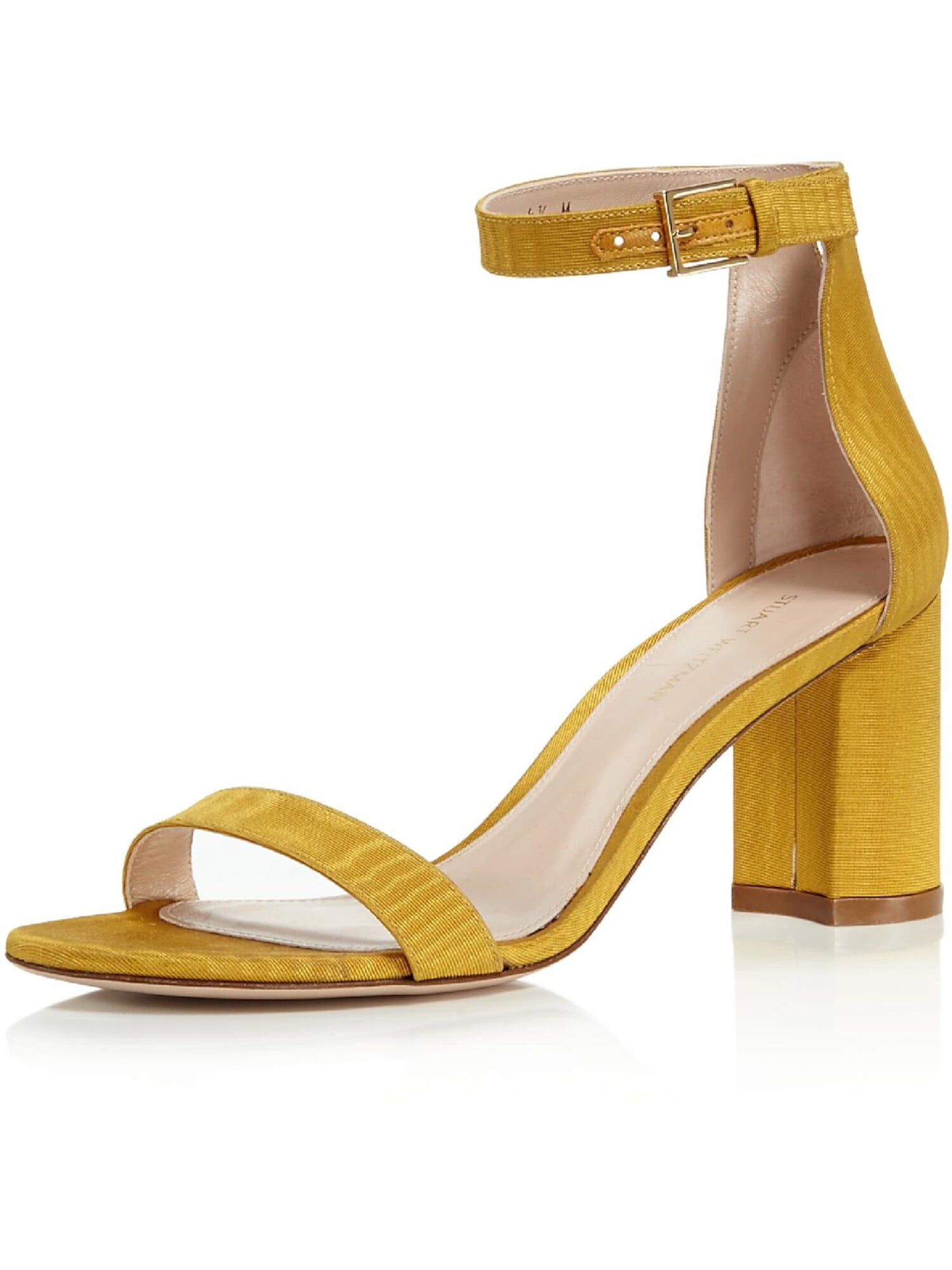 Stuart weitzman women's lessnudist block heel sandals best sale