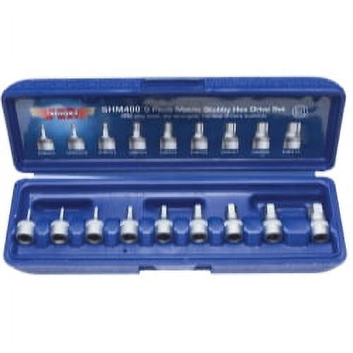 STUBBY HEX BIT SET METRIC 9PC 1/4" DR