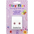 thumbnail image 1 of STUDEX Tiny Tips Stud Earrings Hypoallergenic for Little Ears 4.5mm Light Rose Fireball-TT-340W, 1 of 2