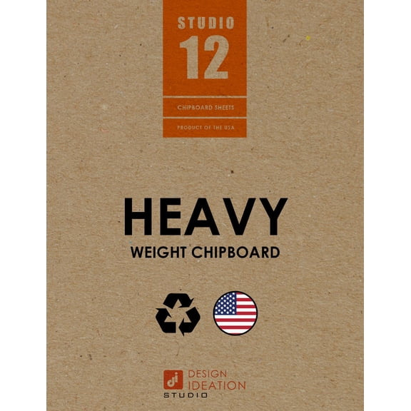 STUDIO 12 Chipboard Sheets. Book Back Covers. 5.5" x 8.5". HEAVY .050”.