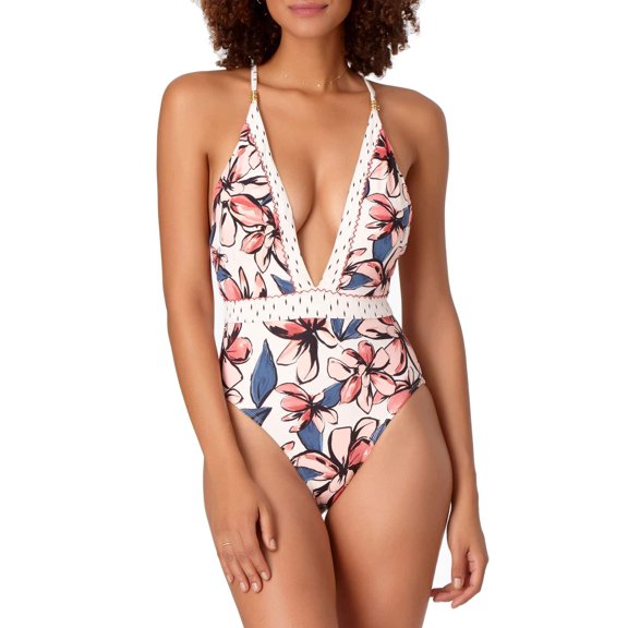 STUDIO Anne Cole - Pieced Plunge One Piece