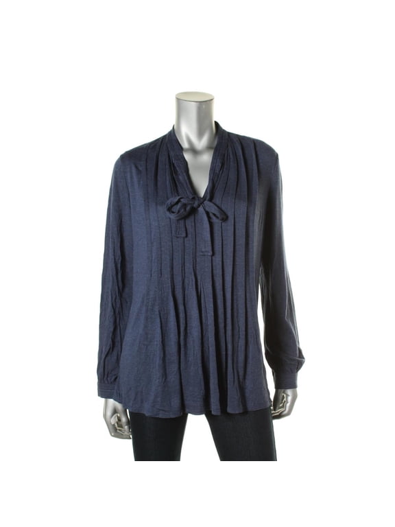 $78 NEW 14273 Tie Front Knit Blouse Womens Sweater Top M