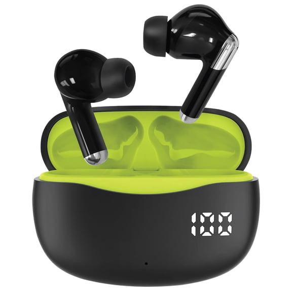 STUDIO PRO by FISHER Active Pro Bluetooth Earphones with Charging Case, Green, STW290A