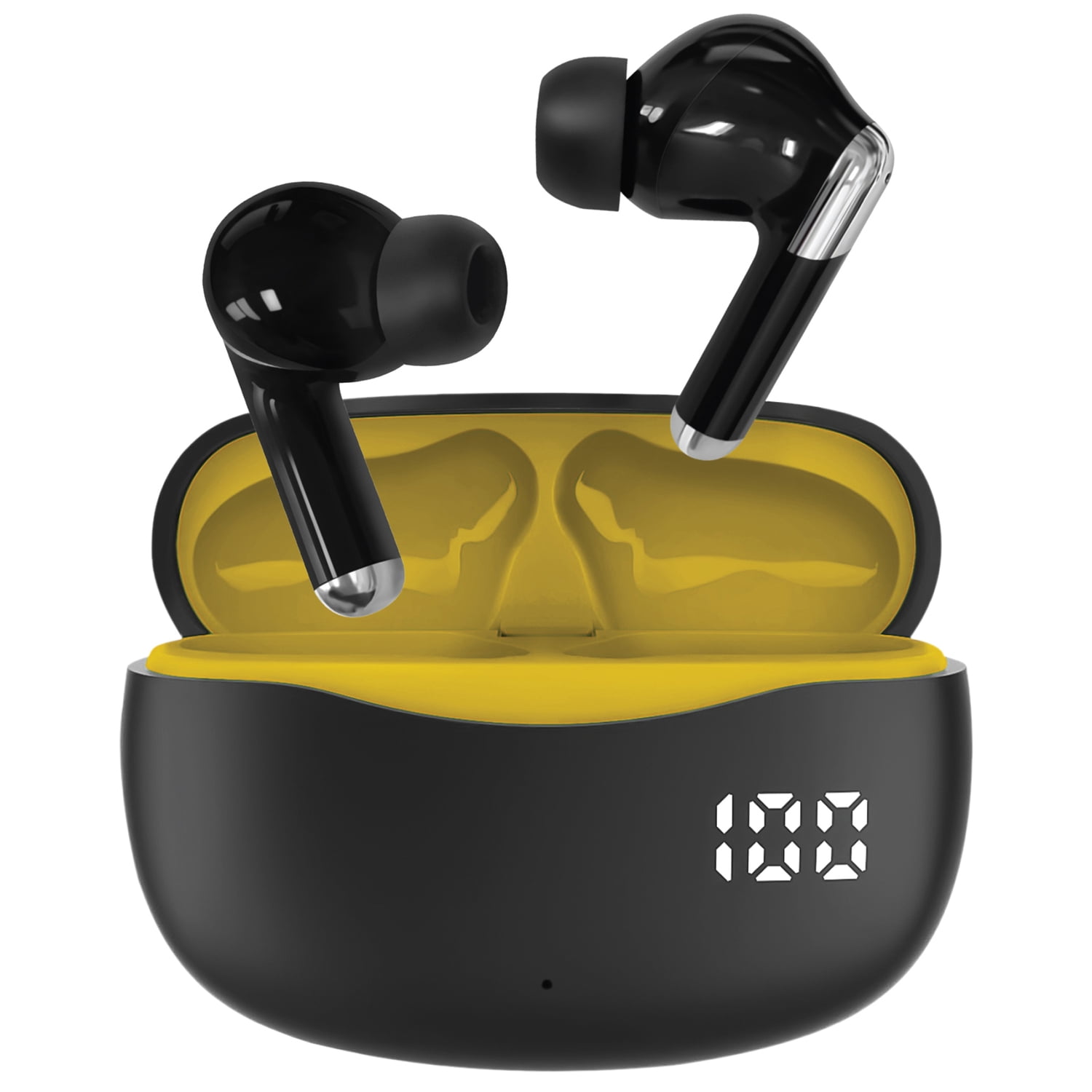 STUDIO PRO by FISHER Active Pro Bluetooth Earphones with Charging Case, Yellow, STW290A