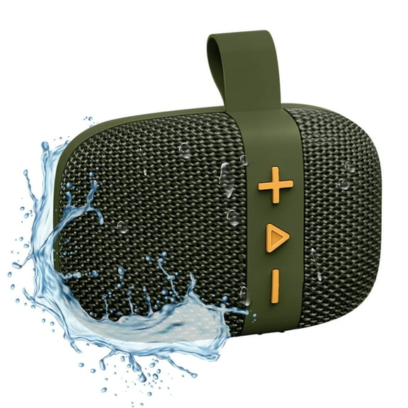 Fisher Portable Bluetooth Speaker, IPX5 Waterproof Speaker,10W Peak Power Bluetooth Stereo w HD Sound, 6H Playtime, BT 5.3, FM Radio, Wireless Electronic, for Pool, Beach, Home & Outdoor