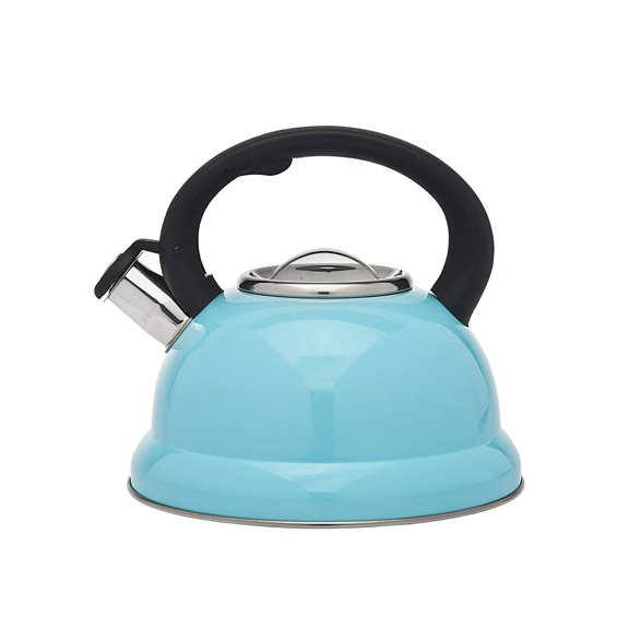 STUDIO SILVERSMITHS Teapot Whistling Tea Kettle - 2.6 Liter Tea Kettle, Aqua