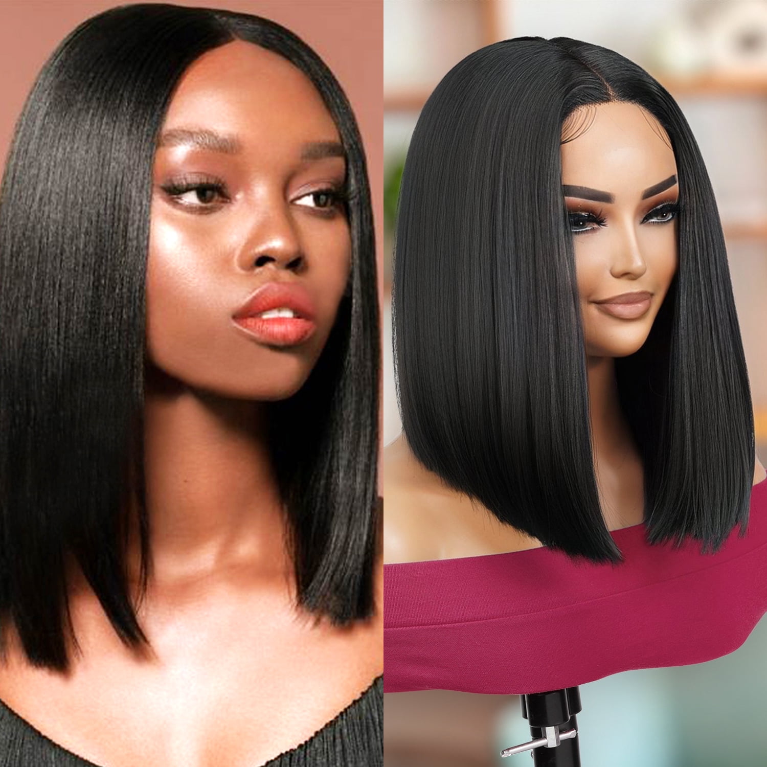 NEW Straight Bob Synthetic Heat Resistant Wig S9380e39301a84c0fb9daa13530f60  main image 3
