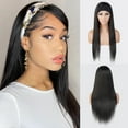 thumbnail image 1 of STUDIOCUT BY PROS Headband Wig 28 Inch Straight Quick Wrap Headband Wig Long Straight Wigs for Black Women High Heat Resistant Synthetic Wigs HBW003 (1B-OFFBLACK)), 1 of 7