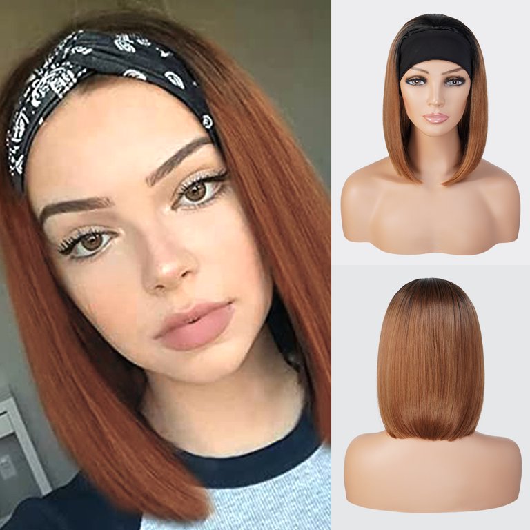 Short Bob Body Wave Headband Wig 12 Inch Synthetic Glueless Design Amazon.com : LEOSA Body Wave Headband Wig Loose Deep Wave  main image 2