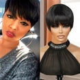 thumbnail image 1 of STUDIOCUT BY PROS Pixie Cut Wigs for Black Women Short Pixie Wig Hairstyles Layered Cut Straight wig with Air Bang Non Lace Front Wig - Sexy01 (Color 1B), 1 of 5