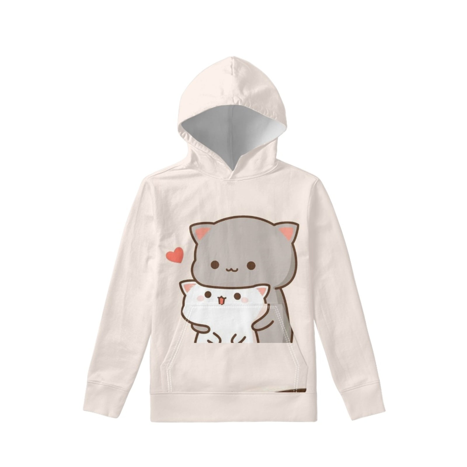 STUOARTE Cute Cartoon Pattern Hoodies for Girl, Cat Print Hooded