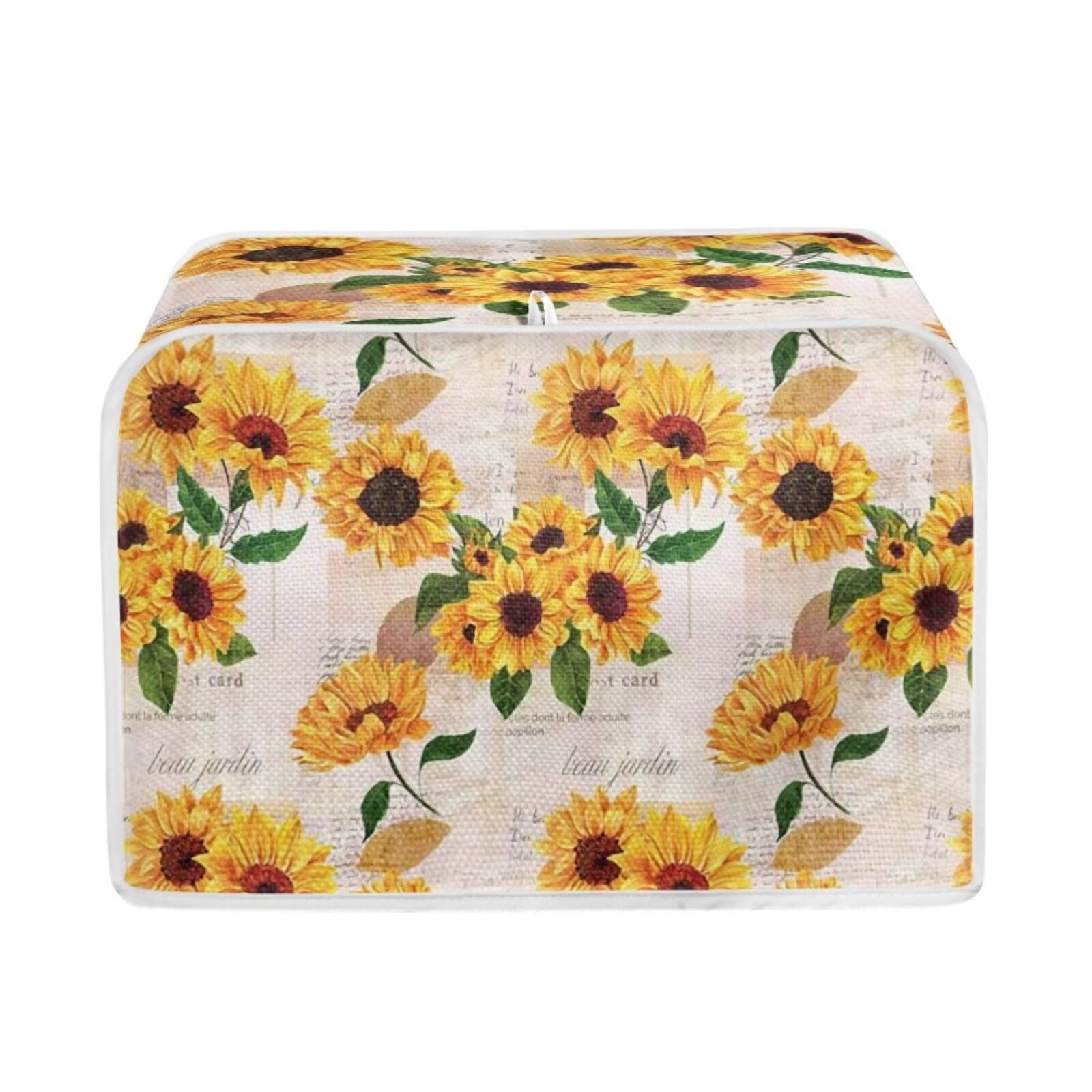 STUOARTE Vintage Sunflower Toaster Oven Covers for Kitchen Counter