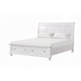 thumbnail image 1 of Queen Size Wood Storage Bed Frame No Box Spring for Bedroom (White), 1 of 6