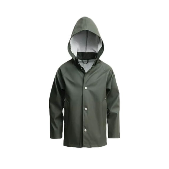 STUTTERHEIM Kid's Stockholm Mini Raincoat, Green, 6-7