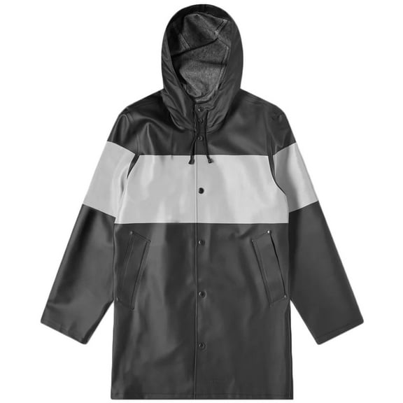 STUTTERHEIM Unisex Stockholm Classic Raincoat, Stripe Reflective, X-Small