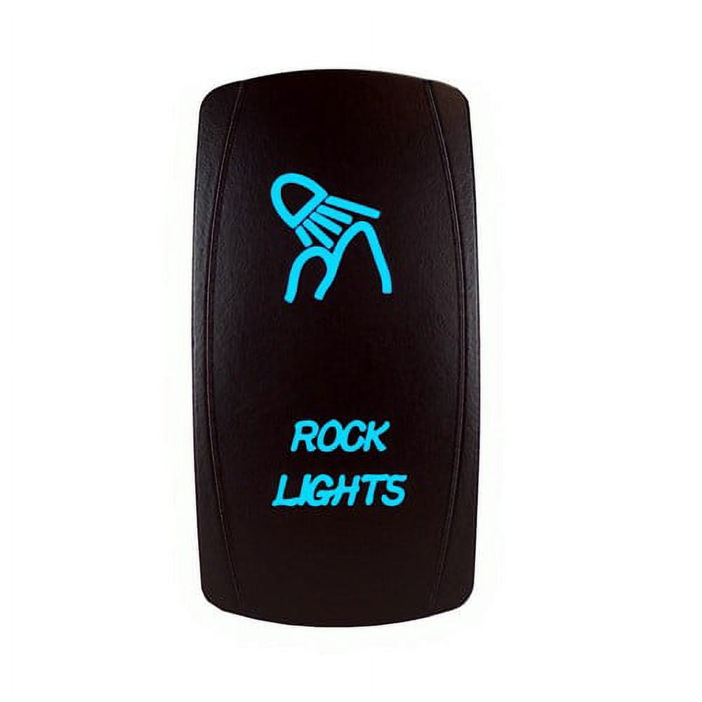 Rock Lights - Blue - Laser Etched Toggle Switch 20A 12V - Vertical Rocker Switch 5-Pin DPST 並行輸入品 SL-29 Moving BLUE Firefly Laser Christmas Light