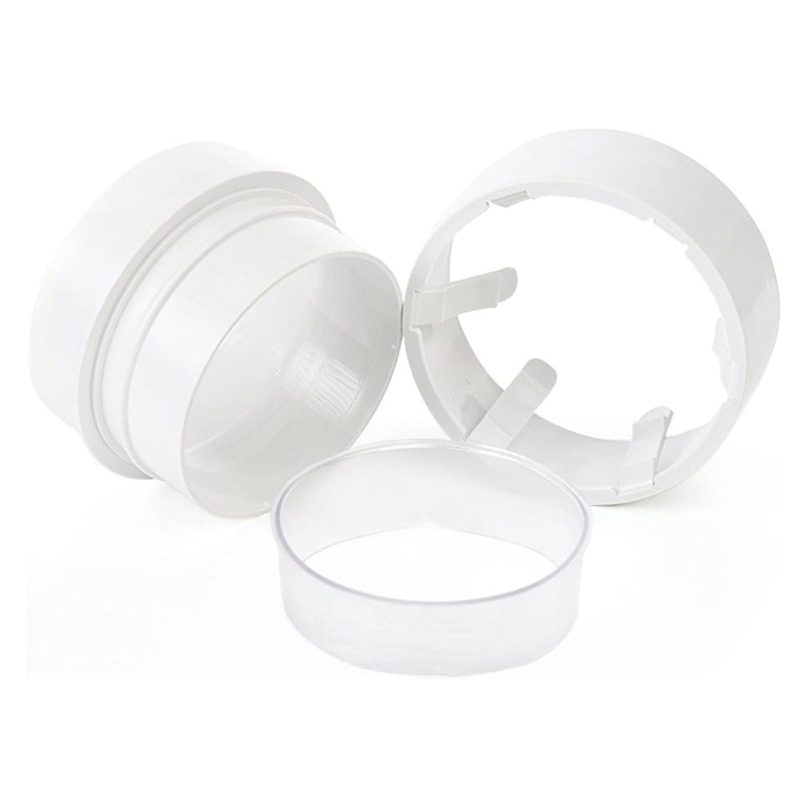White PVC Snap-On Dryer Vent Connector Kit
