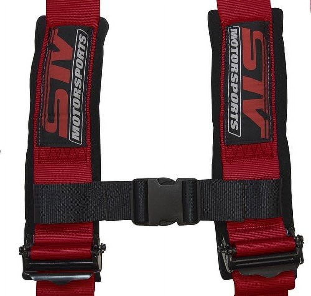 STVMotorsports Safety Harness (4 Point 3 H-Type, Red)