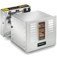 thumbnail image 1 of STX Intl Dehydra 1200W 10 Tray Stainless Steel Dehydrator • 165°F Jerky Safe • 15 Hour Timer • 2 Silicone Mats, 1 of 8