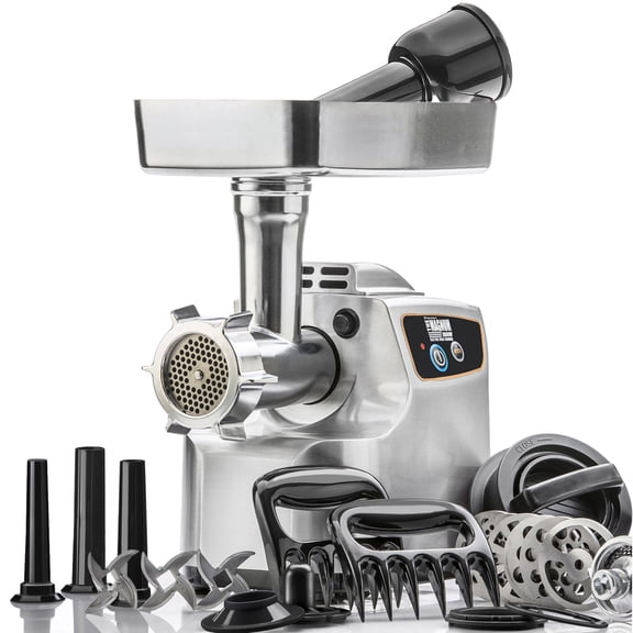STX Intl Gen-2 Edition Magnum 1800W Electric Meat Grinder, Sausage Stuffer and Kubbe Maker