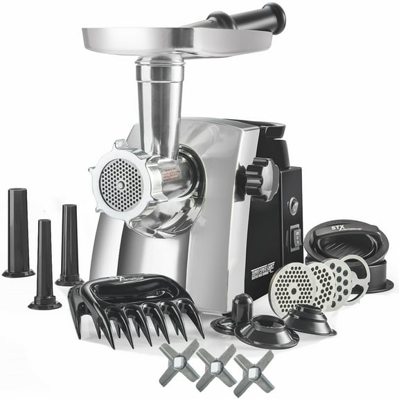 STX Intl Turboforce Cadet 2000 Electric Meat Grinder, Sausage & Kubbe Maker, & Accessories
