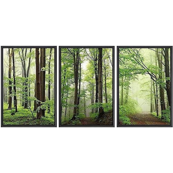 STXFS Framed Canvas Print Wall Art Set Coastal Surfboard Palm Tree Nature Wilderness Photography Realism Decorative Multicolor Landscape Rustic Country/Farmhouse for Bedroom - 16"x24&