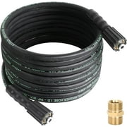 STYDDI 50 FT Heavy Duty Pressure Washer Extension Hose with Coupler, 2900 PSI X 1/4", Steel Braided and Rubber Power Washer Hose with M22-15mm for Sun Joe SPX Series, Stanley and Other Pressure Washer