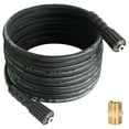thumbnail image 1 of STYDDI 50FT Pressure Washer Extension Hose with Coupler for Sun Joe SPX Series, Kink Free, 2900 PSI X 1/4", Heavy Duty Steel Braided and Rubber Power Washer Hose with M22-15mm for SPX-25HD and Others, 1 of 6