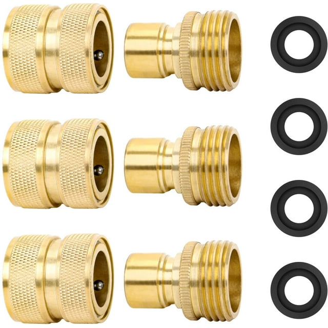 STYDDI Brass Universal Garden Hose Quick Release Adaptor Fittings