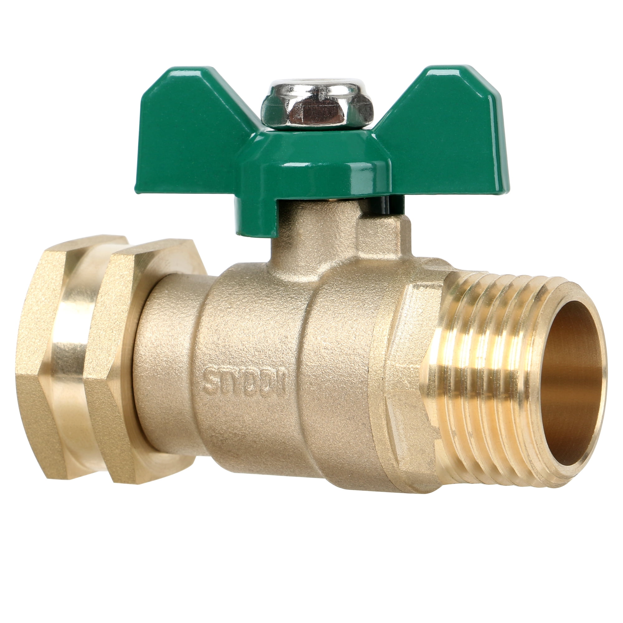STYDDI Brass Full Flow Shut Off Valve, Straight Garden Hose On Off