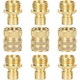thumbnail image 1 of STYDDI Brass Garden Hose Quick Connect Fittings with Water Stop, Solid Brass Hose Quick-Connect Fittings with Auto Shut-off, 3/4 Inch GHT Thread Garden Hose Quick Connector Adapters, 1 of 6
