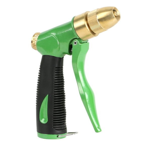STYDDI Heavy Duty All Metal Adjustable Garden Hose Nozzle, Heavyweight Front-Trigger Adjustable Watering Nozzle, High Pressure Multifunction Hose Nozzle for Plants and Lawn, Car Washing, Patio