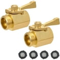 thumbnail image 1 of STYDDI Super Heavy Duty Garden Hose Shut Off Valve, 2 Pack Solid Brass Water Hose Shut-Off Ball Valve Adapter Connector with 4 Extra Rubber Washers, 1 of 7