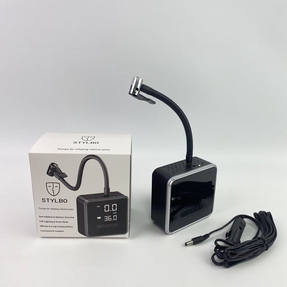 STYLBO Pumps for inflating vehicle tyres,Tire Inflator Air Compressor 12V DC Portable Air Compressor Car Accessories Auto Tire Pump 100PSI with LED Light Digital Air Pump