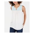 thumbnail image 1 of STYLE & COMPANY $45 Womens New 0219 Ivory Printed Ruffled Tank Casual Top XL B+B, 1 of 3