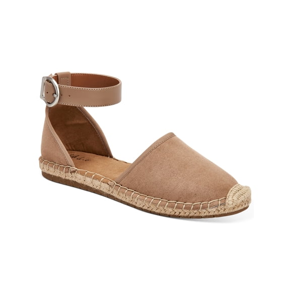 STYLE & COMPANY Womens Beige Animal Print Mixed Media Goring Cushioned Adjustable Ankle Strap Paminaa Round Toe Platform Buckle Espadrille Shoes 5 M