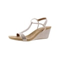 thumbnail image 1 of STYLE & COMPANY Womens Beige Braided Slip Resistant T-Strap Mulan Round Toe Wedge Slip On Slingback Sandal 9.5 M, 1 of 4