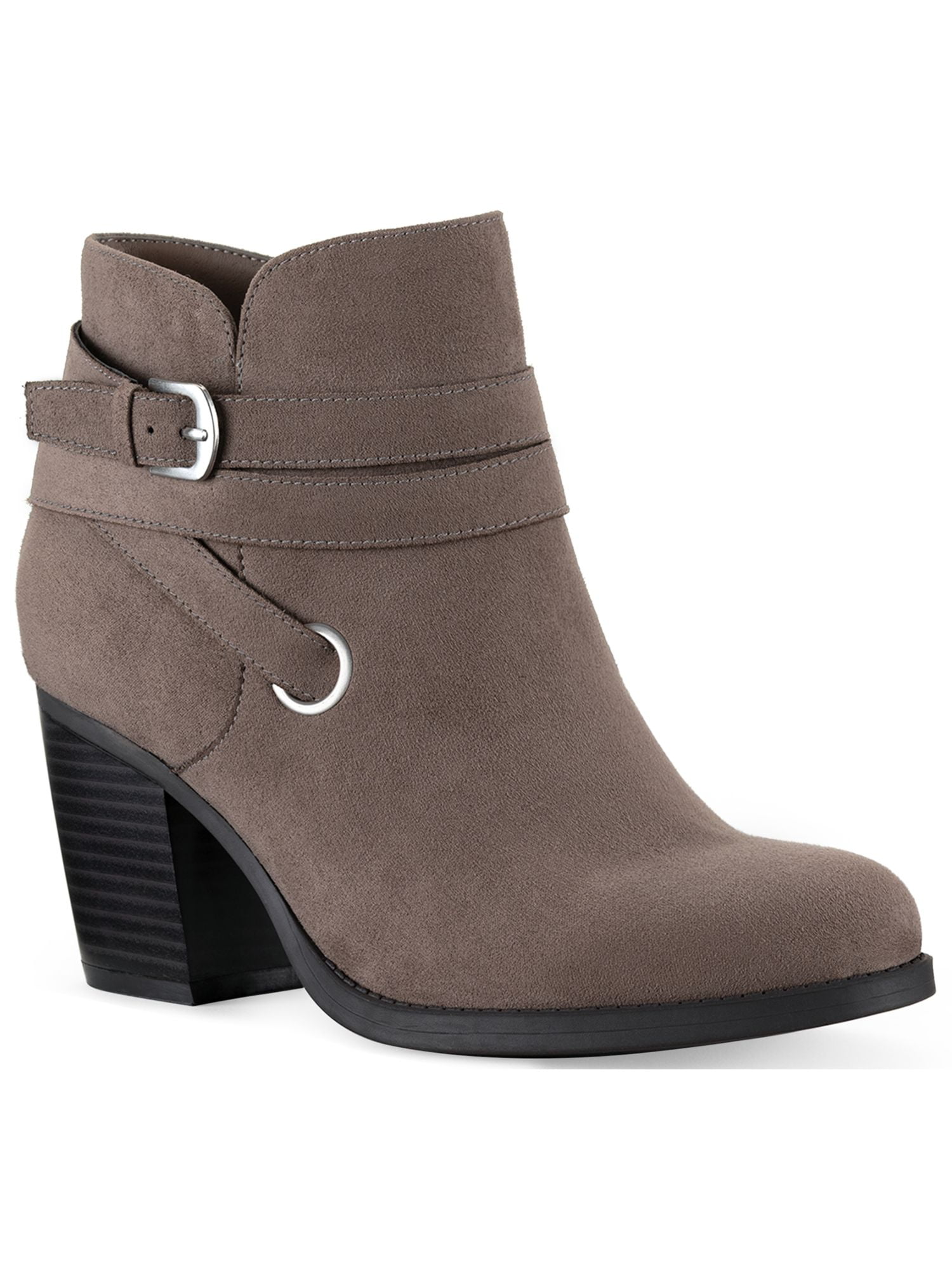 STYLE & COMPANY Womens Brown Dual Zip Round Toe Wedge Zip-Up Dress Heeled Boots M