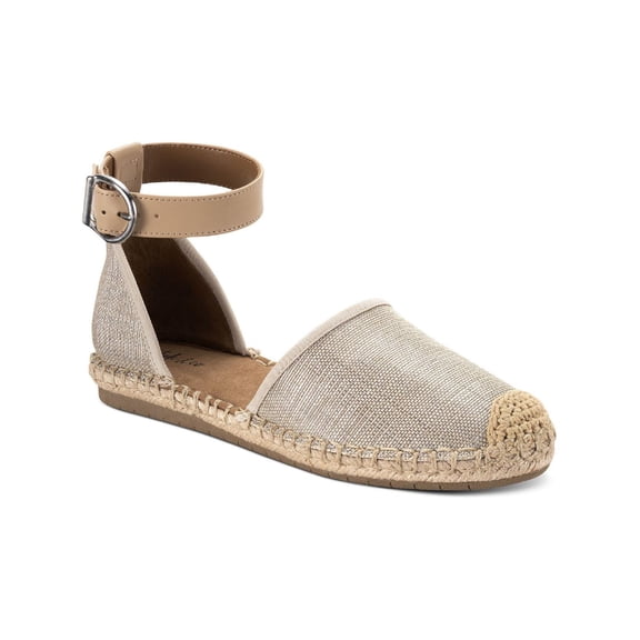 STYLE & COMPANY Womens Beige Mixed Media Cushioned Adjustable Ankle Strap Paminaa Round Toe Buckle Sandals Shoes 9.5 M
