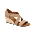 thumbnail image 1 of STYLE & COMPANY Womens Beige Padded Strappy Zaddie Almond Toe Wedge Slip On Espadrille Shoes 8 M, 1 of 4