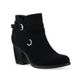 thumbnail image 1 of STYLE & COMPANY Womens Black Buckle Accent Cushioned Zolaa Round Toe Block Heel Zip-Up Dress Booties 9 M, 1 of 4
