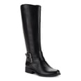 thumbnail image 1 of STYLE & COMPANY Womens Black Buckled Ankle Straps Goring Padded Maliaa Round Toe Block Heel Zip-Up Riding Boot 9 M, 1 of 1